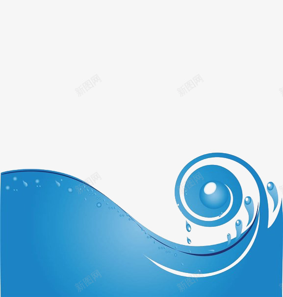 手绘海浪水滴png免抠素材_88icon https://88icon.com 大海 水滴 浪潮 浪花 海浪 矢量手绘 蓝色