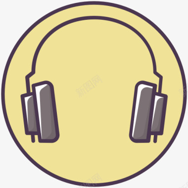音频耳机耳机听到听着音乐玩设备图标图标