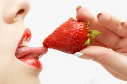 儿童吃草莓吃草莓动作高清图片