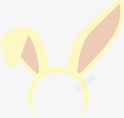 复活节黄色兔子发箍素材
