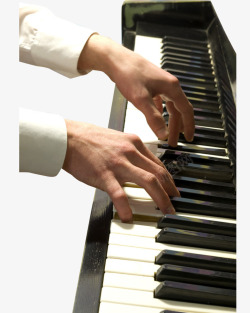 弹钢琴手势教学图素材