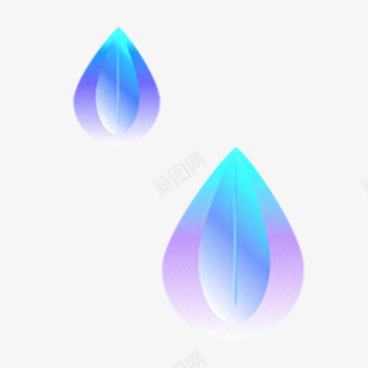 水滴装饰psd免抠素材_88icon https://88icon.com 唯美 彩色 晶莹 梦幻 水滴 渐变