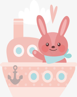可爱小兔插画矢量图素材