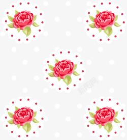 手绘玫瑰花纹素材