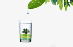 植树节户外活动广告公益广告创意水杯高清图片