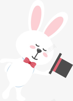 复活节害羞的兔子素材