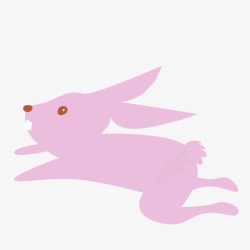 卡通手绘粉色的兔子素材