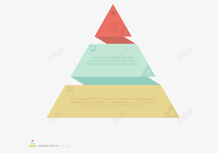 商务风的金字塔png免抠素材_88icon https://88icon.com 分层 分类 类别 金字塔