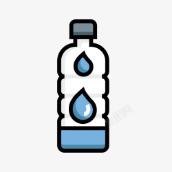 蓝色瓶盖一瓶饮料高清图片
