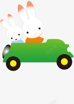 兔子开车开车的小兔子高清图片