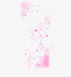 浪漫粉红色装饰花纹矢量图素材