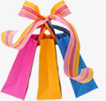 彩色的蝴蝶结丝带条幅双11素材