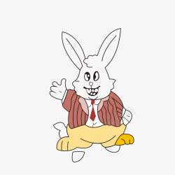 小兔子穿衣服图素材