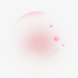 粉色花圆背景素材