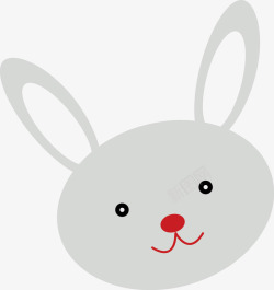 小兔子头小兔子头像片矢量图高清图片