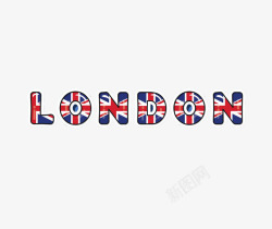 英国伦敦字体元素素材