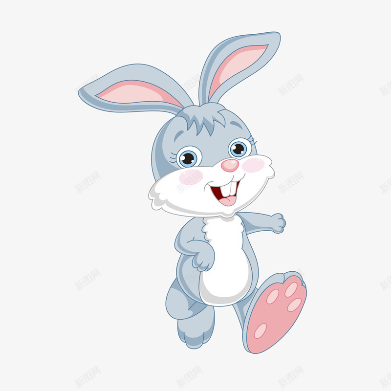 卡通开心走路的兔子矢量图eps免抠素材_88icon https://88icon.com PNG兔子 q版兔子 兔子 兔子PNG 兔子简笔画 兔年 开心 开心走路 矢量图 走路 走路兔子