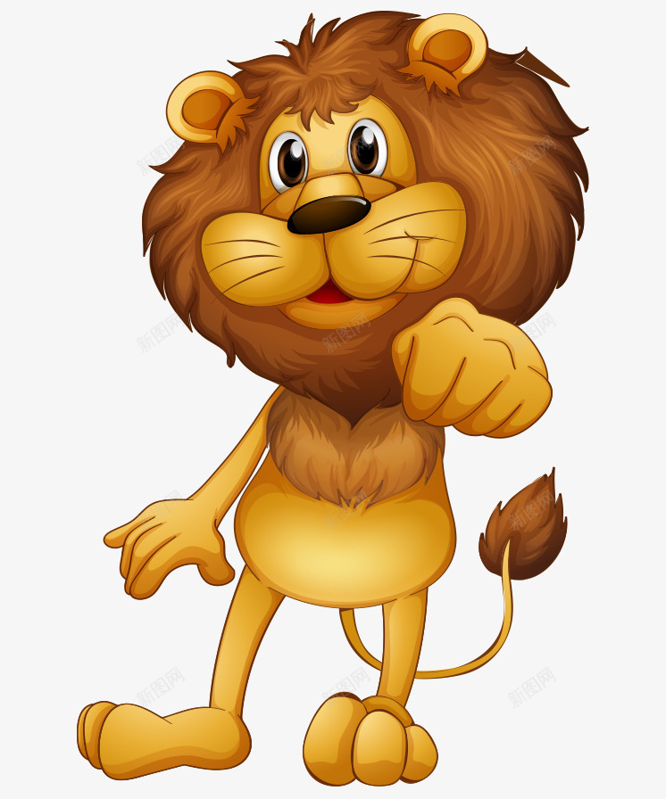 卡通手绘可爱手势狮子png免抠素材_88icon https://88icon.com 卡通的动物 可爱的狮子 矢量狮子