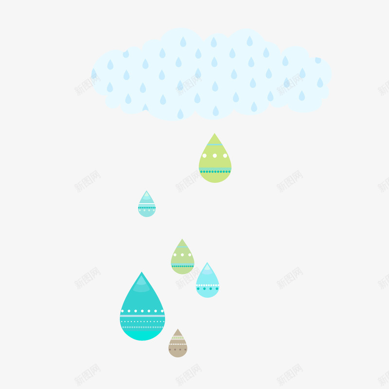 下雨的水滴png免抠素材_88icon https://88icon.com 下雨 云朵 水滴 雨滴