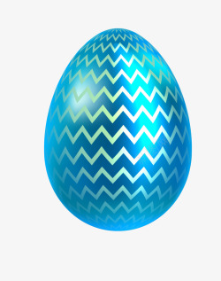 复活节蓝色条纹彩蛋素材