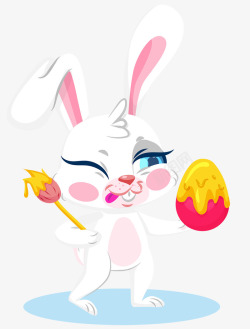 卡通复活节兔子广告素材