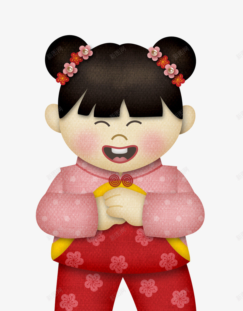 卡通古装抱拳作揖小女孩psd免抠素材_88icon https://88icon.com 中国风 作揖 免抠PNG 卡通 双手作揖 古装 手绘 抱拳手势