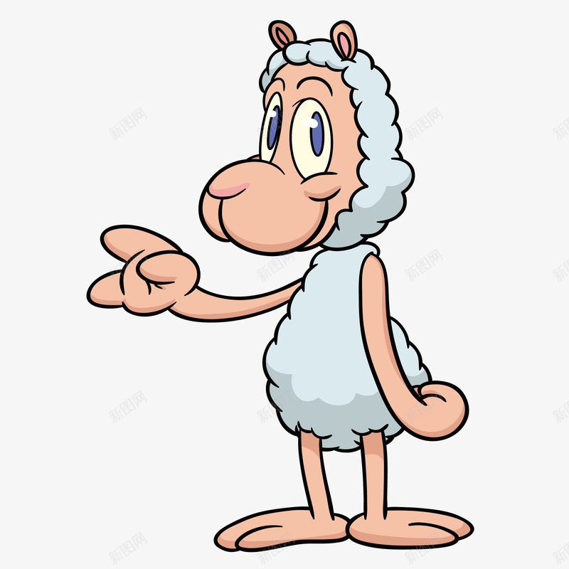 手绘可爱动物小绵羊矢量图eps免抠素材_88icon https://88icon.com 免扣Png 创意 动物 卡通 可爱 小绵羊 手势 手绘 时尚 矢量图