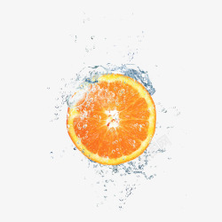 橙片沉在水里的橙片高清图片