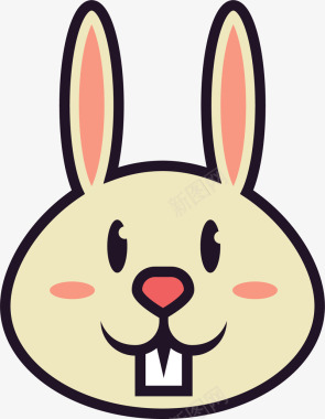 卡通小兔子图标图标