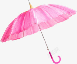 粉红色卡通雨伞效果素材