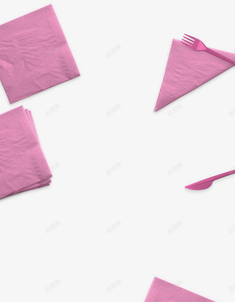 粉色地带png免抠素材_88icon https://88icon.com 折叠 礼品免费送 粉红纸巾 纸巾 餐巾纸
