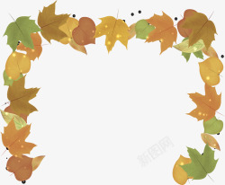 枫叶装饰框素材
