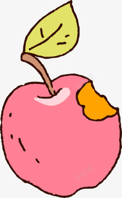 缺口的苹果一个咬过的苹果图案高清图片