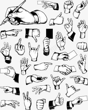 像手和手势手势矢量图图标图标