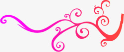 粉红色手绘花纹装饰素材