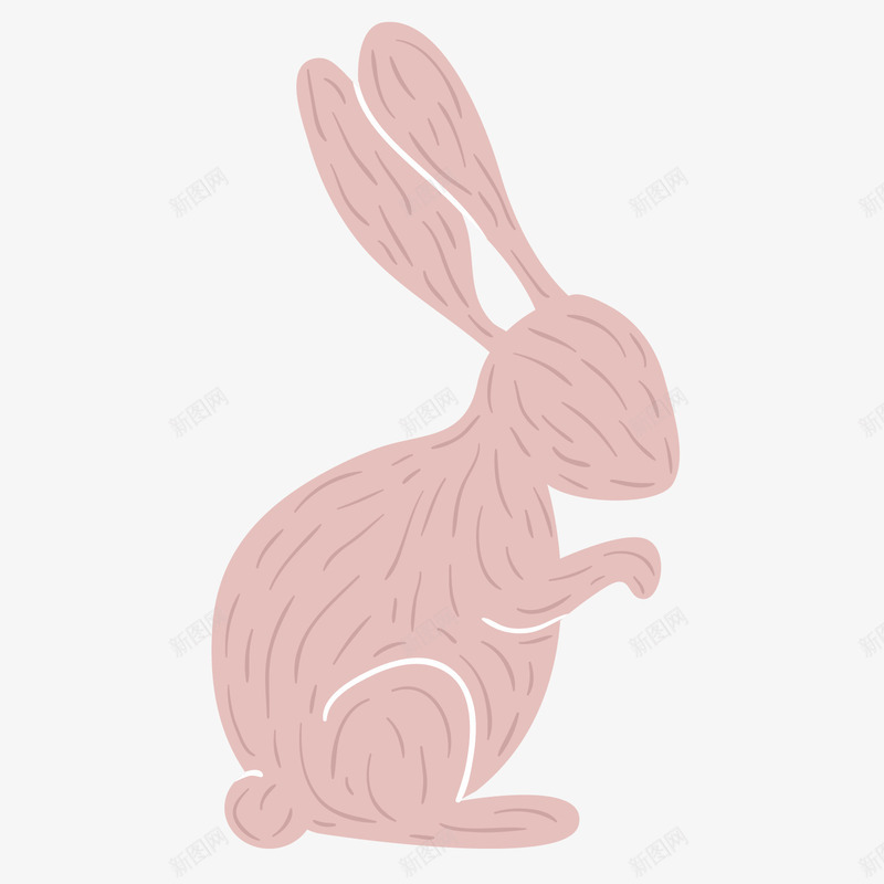 可爱兔子手绘矢量图ai免抠素材_88icon https://88icon.com 个性 兔子 动物 卡通 手绘 粉红色 长耳朵 矢量图