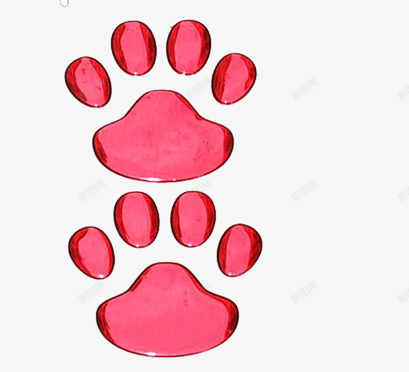 粉红色金属质感猫脚印png免抠素材_88icon https://88icon.com 免抠 猫脚印 粉红色 素材 金属质感