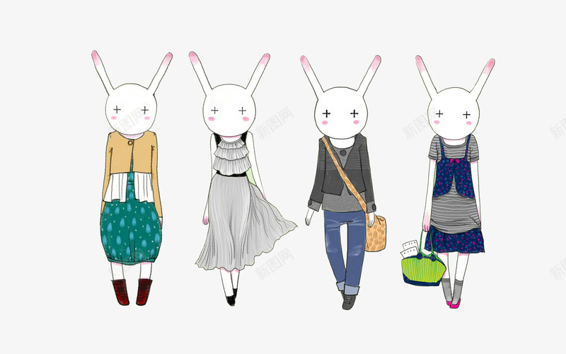 时尚兔子女郎png免抠素材_88icon https://88icon.com 兔子 兔子时尚女郎 兔子装 时尚兔女郎 萌萌哒兔子