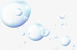 蓝色气泡水滴素材