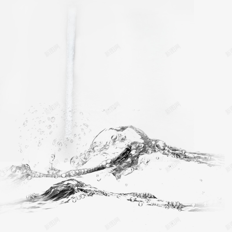 透明水psd免抠素材_88icon https://88icon.com 水 水波 水滴 白色 透明