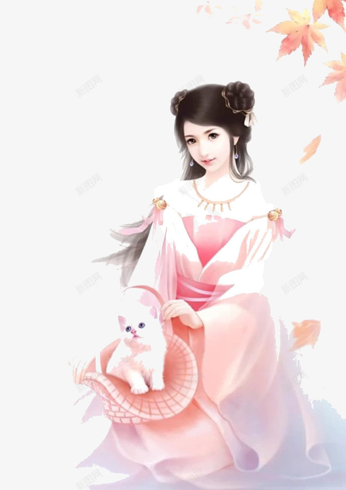 美女png免抠素材_88icon https://88icon.com 小清新 粉红 美丽 美女 长裙