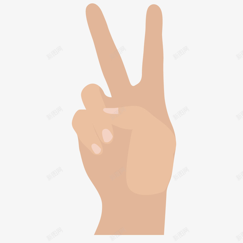 手势动作V卡通矢量图ai免抠素材_88icon https://88icon.com 创意 卡通 卡通手势V 手 手部 手部动作 矢量图