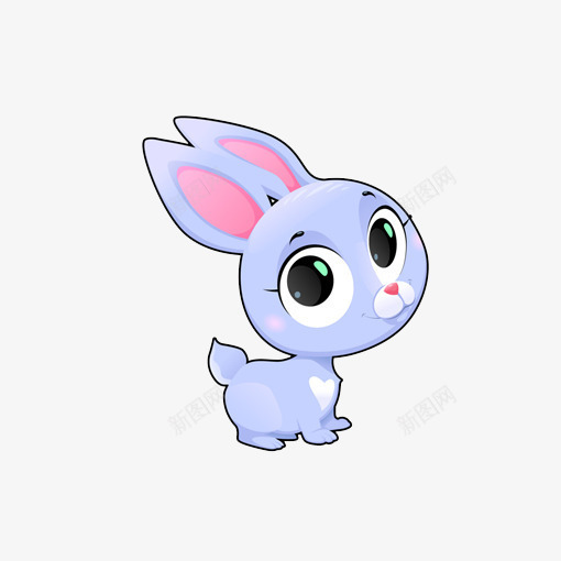 手绘可爱兔子png免抠素材_88icon https://88icon.com 兔子 可爱 大眼睛 手绘 手绘可爱兔子