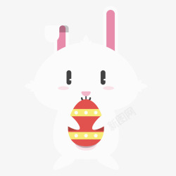 小兔子LOGO复活彩蛋小白兔儿童LOGO白嫩矢量图图标高清图片