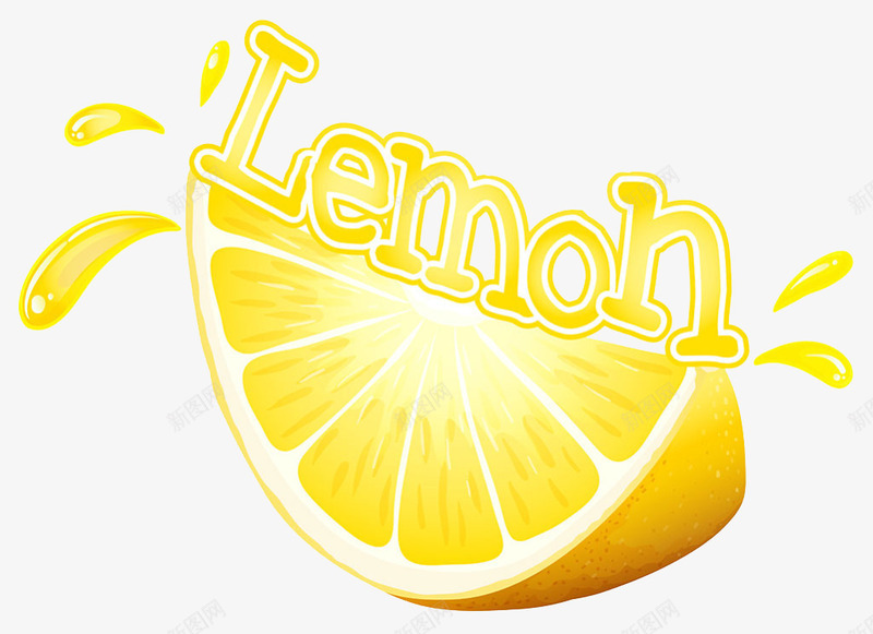 半片柠檬png免抠素材_88icon https://88icon.com LEMON 手绘 柠檬 水果 水滴 黄色