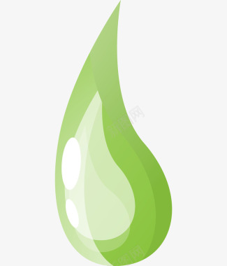 透气水卡通绿叶水滴简图图标图标