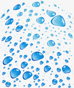 蓝色清新水滴背景素材