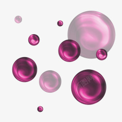 紫色圆形珠子素材