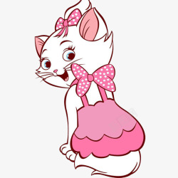 可爱羞涩粉红猫咪高清图片