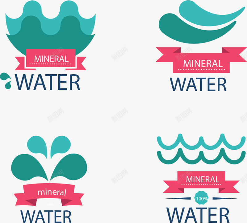 卡通水滴水浪矢量图ai免抠素材_88icon https://88icon.com 卡通水花 水浪 水滴 水花 矢量水花 矢量图